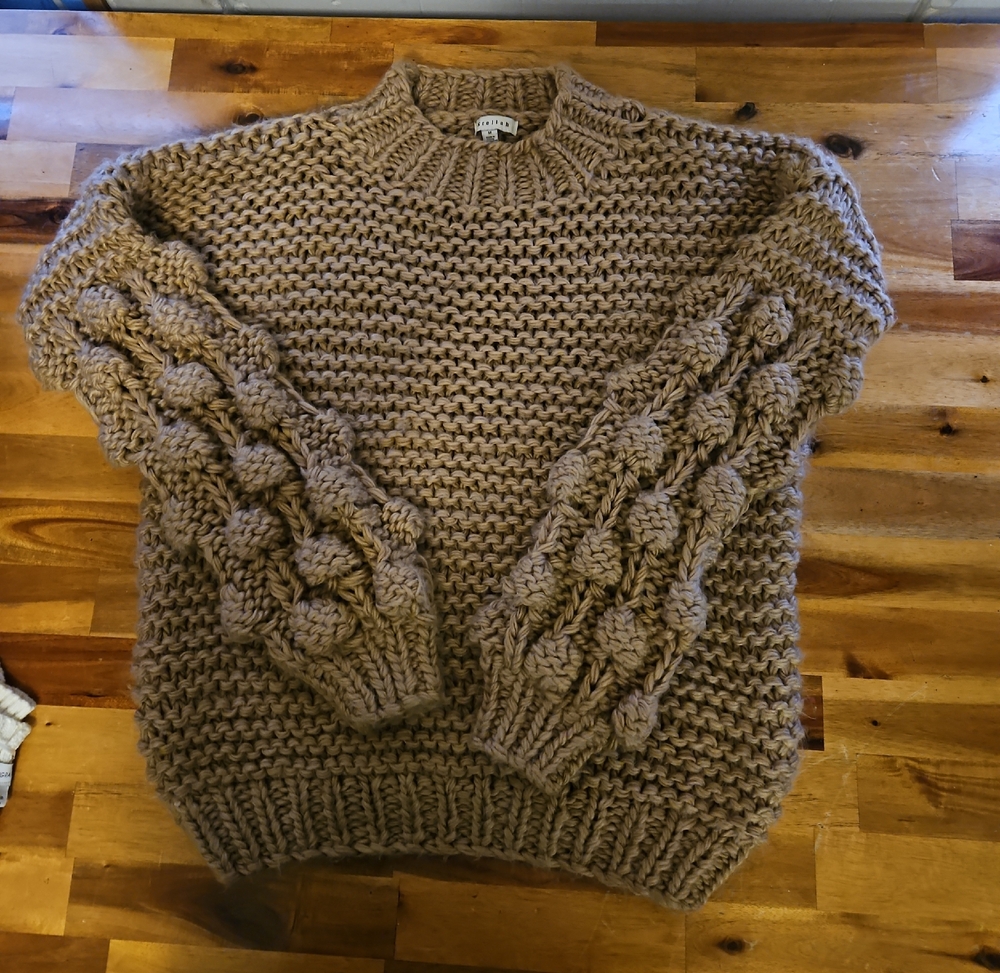 Cozy Knit Tan Sweater